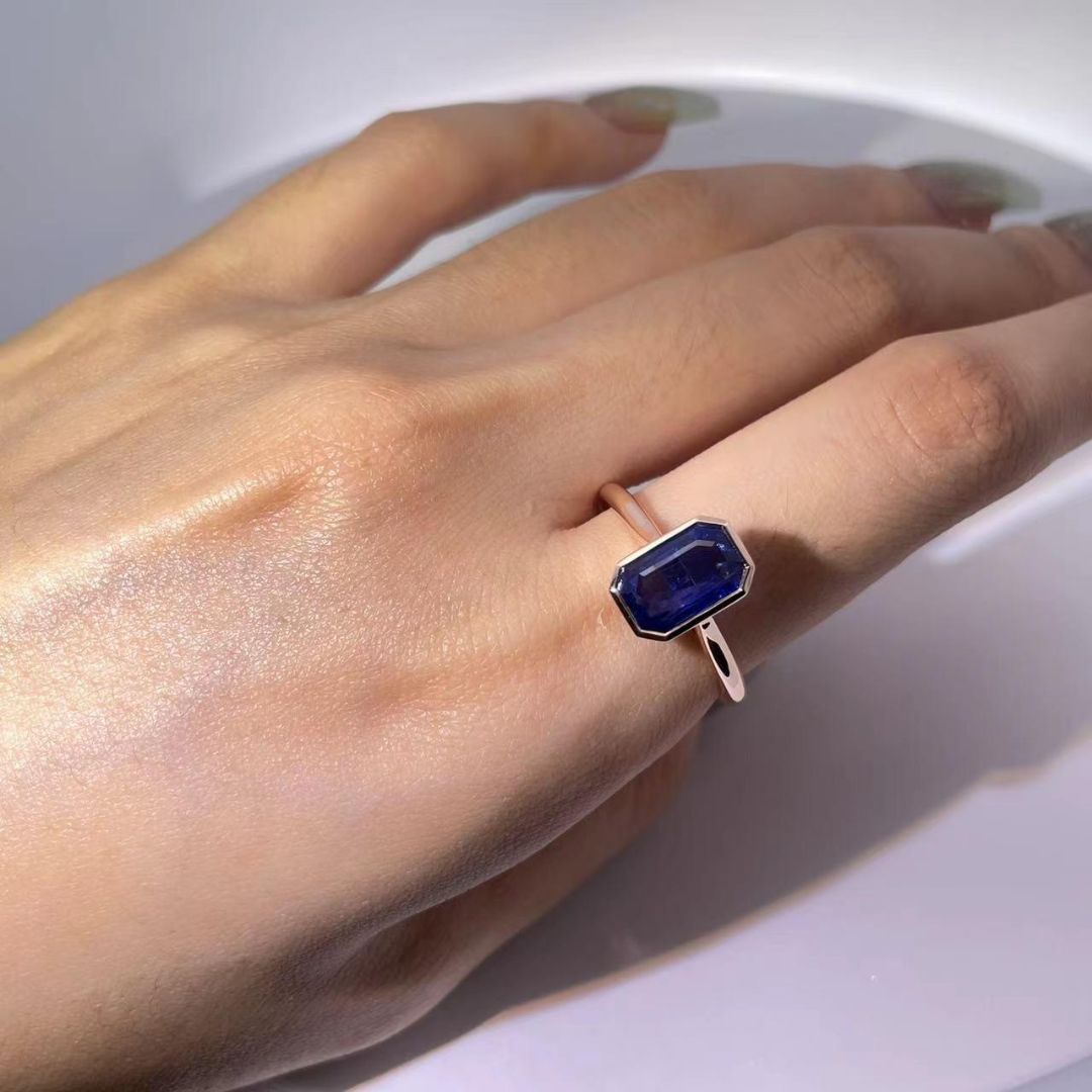 10K Rose Gold Sapphire Ring