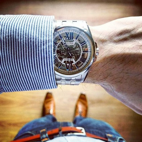Bulova Exposed Mechanism Automatic Watch