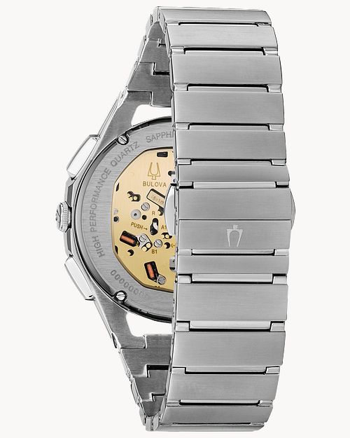 Bulova Curv Chronograph with Blue Skeleton Dial