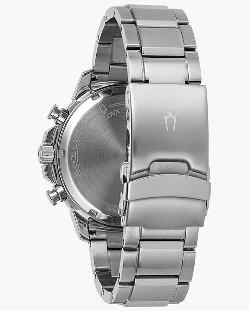 Bulova Marine Star Silver Tone Chronograph Watch