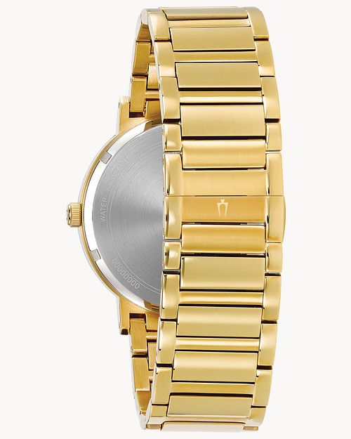 Bulova Gold Tone Diamond Accent Watch