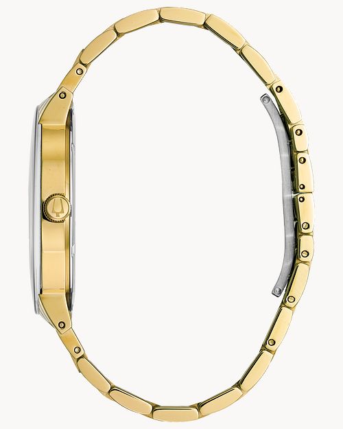 Bulova Gold Tone Diamond Accent Watch