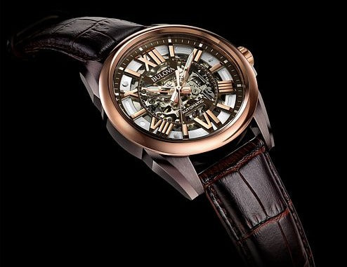 Bulova Exposed Mechanism Hand Wind Watch