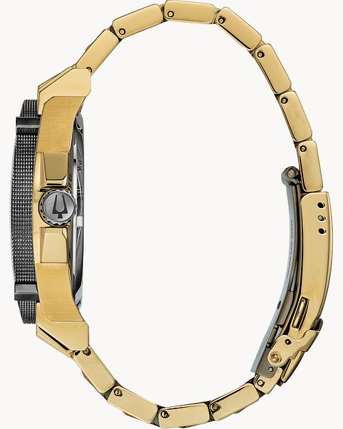 Bulova Precisionist Gold Tone Diamond Accent Watch