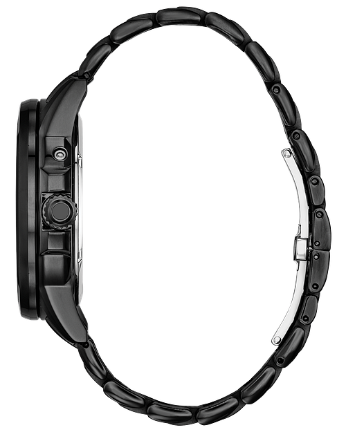Citizen Eco Drive Black Calendrier Stainless Steel Watch