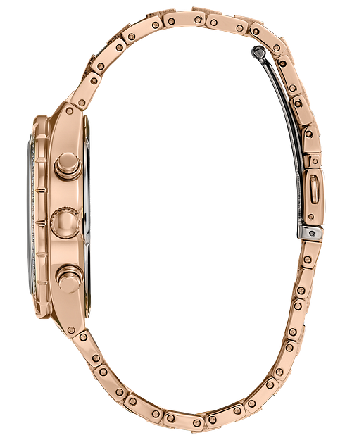 Citizen Eco Drive Chronograph Rose Gold Tone Crystal