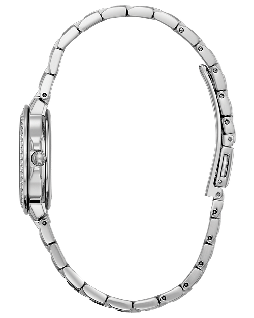 Citizen Eco Drive Silver Tone Watch with Crystals