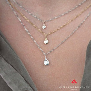 14K Yellow Gold Diamond Necklace