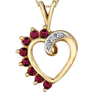 10K Yellow Gold Diamond Gem Necklace
