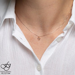 10K Rose Gold Heart Necklace