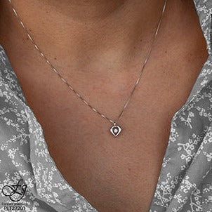 10K White Gold Dancing Diamond Necklace