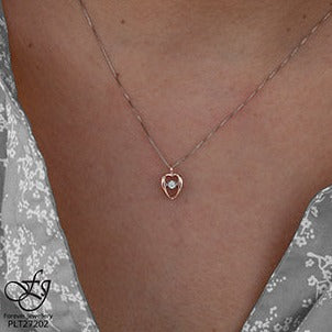 10K Rose Gold Dancing Diamond Necklace