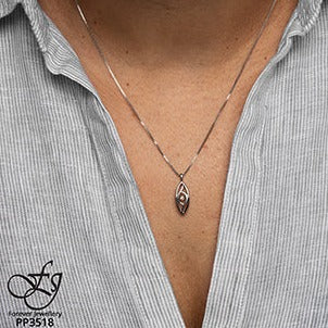 Sterling Silver Diamond Necklace