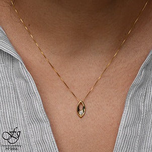 10K Yellow Gold Diamond Necklace
