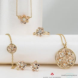 Alberta Wild Rose Diamond Earrings