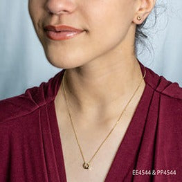 10K Yellow Gold Hexagon Necklace