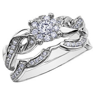 10K White Gold Diamond Ring