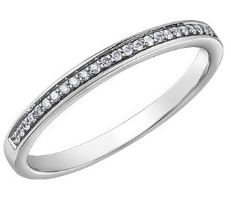 10K White Gold Diamond Band