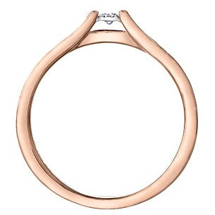10K Rose Gold Diamond Ring