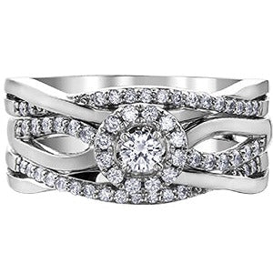 10K White Gold Diamond Jacket