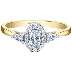 14K Yellow & White Gold Diamond Ring