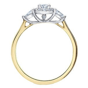14K Yellow & White Gold Diamond Ring