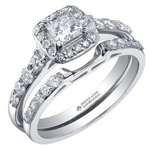 18K White Gold Palladium .80ct Diamond Ring