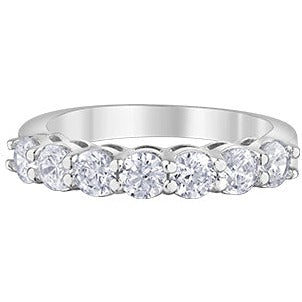 18K White Gold Palladium Claw Set Diamond Band