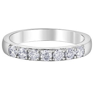 14K White Gold Diamond Band