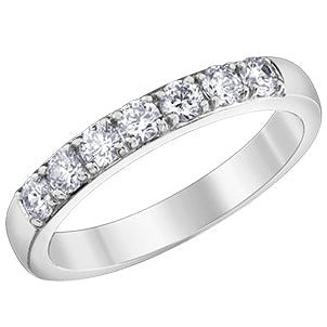 14K White Gold Diamond Band