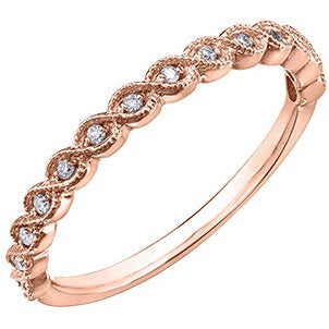 10K Rose Gold Diamond Ring