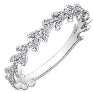 10K White Gold Diamond Chi Chi Ring