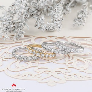 18K White Gold Palladium Diamond Band