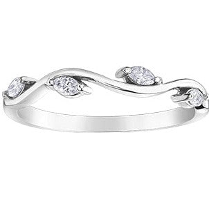 14K Gold Marquee Diamond Band