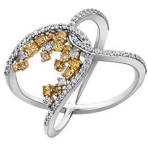 14K Two Tone Diamond Ring