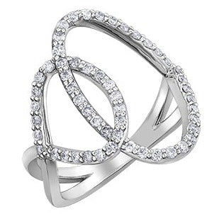 10K White Gold Diamond Ring