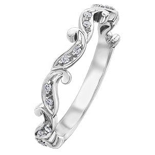 10K White Gold Diamond Band