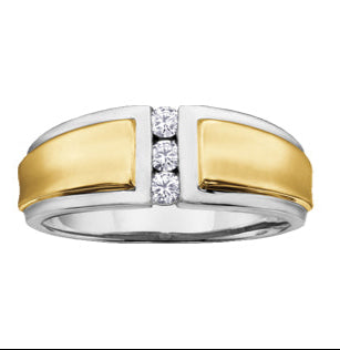Two Tone Wedding Band