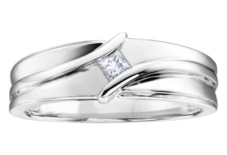 White Gold Princess Cut Diamond Band