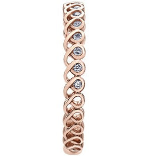 10K Rose Gold Loopy Diamond Chi Chi Band