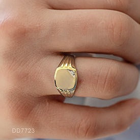 10K Yellow Gold Signet Ring