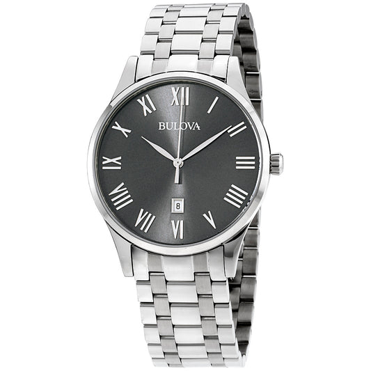 Bulova Charcoal Stainless Steel Watch