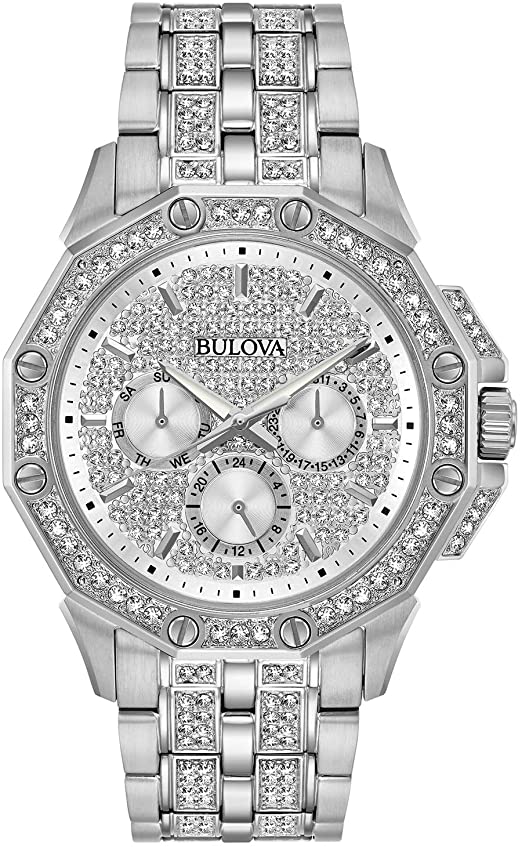Bulova Crystal Accent Silver Tone Watch