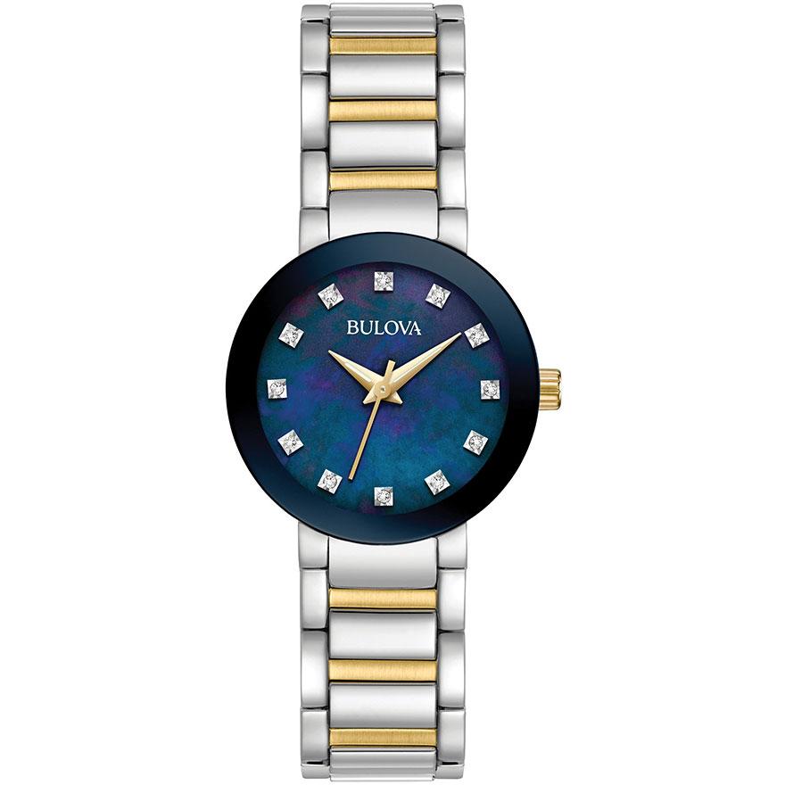 Bulova Two Tone Watch with Diamonds
