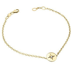 Yellow Gold Star Bracelet