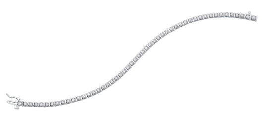 10K White Gold Diamond Tennis Bracelet
