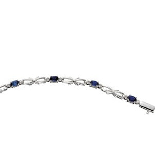 Sapphire & Diamond Tennis Bracelet