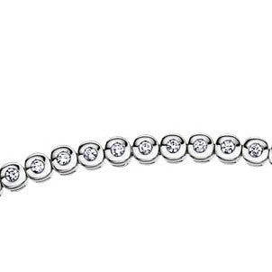 Bezel Set Diamond Tennis Bracelet