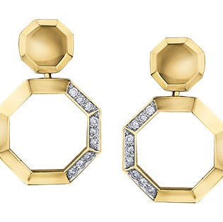 10K Honey Comb Earrings