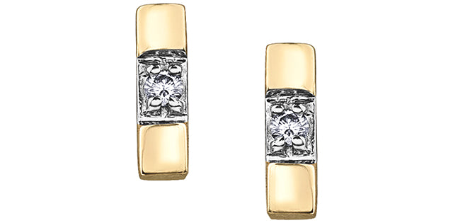 10K Yellow Gold Diamond Earrings